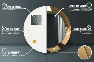 Espelho decorativo redondo Abstração moderna