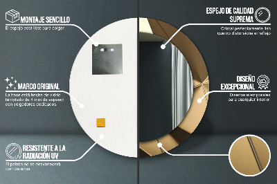 Espelho decorativo redondo Abstração moderna