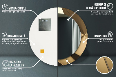 Espelho decorativo redondo Abstração moderna