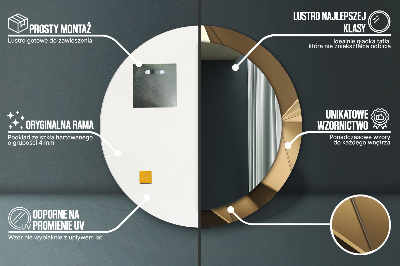 Espelho decorativo redondo Abstração moderna