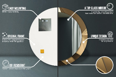 Espelho decorativo redondo Abstração moderna