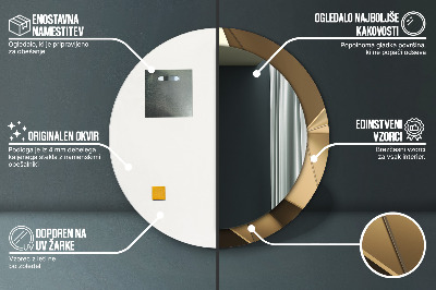 Espelho decorativo redondo Abstração moderna