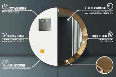 Espelho decorativo redondo Abstração moderna