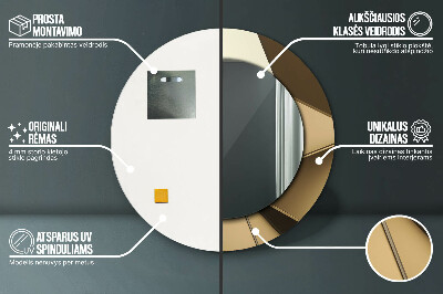 Espelho decorativo redondo Abstração moderna