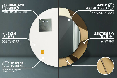 Espelho decorativo redondo Abstração moderna