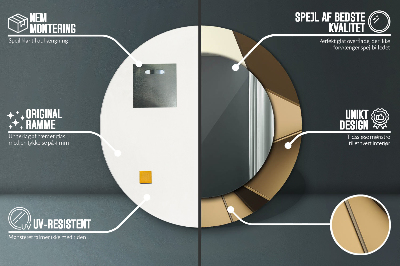 Espelho decorativo redondo Abstração moderna