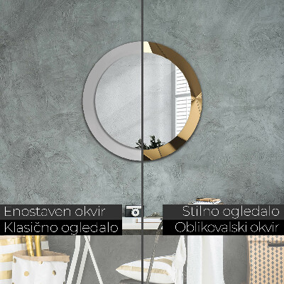 Espelho decorativo redondo Abstração moderna