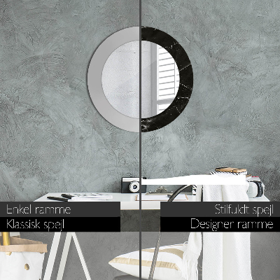 Espelho redondo decorativo Pedra de mármore