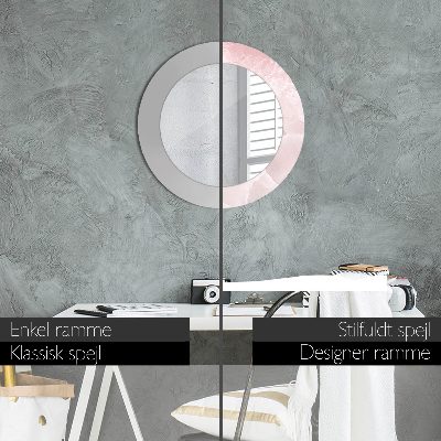 Espelho decorativo redondo Pedra rosa