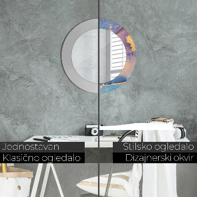 Espelho decorativo redondo Pedra de mármore