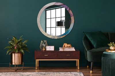 Espelho decorativo redondo Pedra de mármore