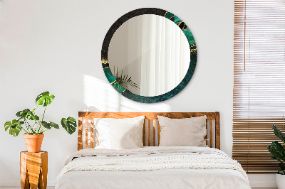 Espelho redondo decorativo Verde mármore