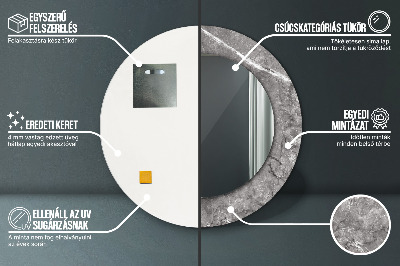 Espelho redondo decorativo Mármore rústico