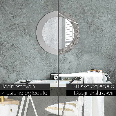 Espelho redondo decorativo Mármore rústico