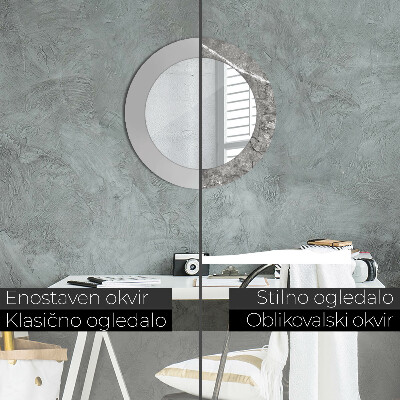 Espelho redondo decorativo Mármore rústico