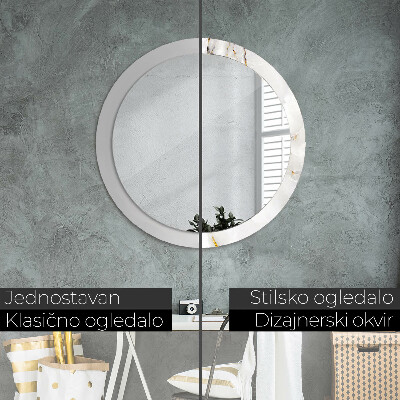 Espelho redondo decorativo Mármore brilhante