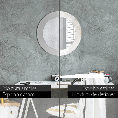 Espelho redondo decorativo Mármore brilhante