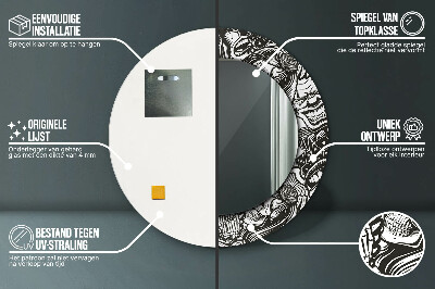 Espelho decorativo redondo Fluido abstrato