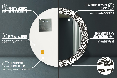 Espelho decorativo redondo Fluido abstrato