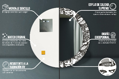 Espelho decorativo redondo Fluido abstrato