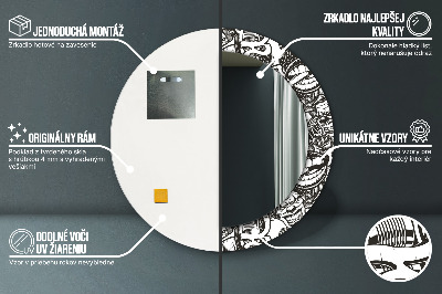 Espelho decorativo redondo Fluido abstrato