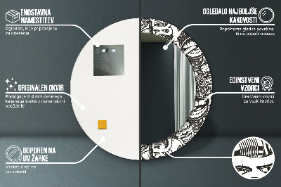 Espelho decorativo redondo Fluido abstrato