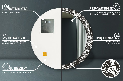 Espelho decorativo redondo Fluido abstrato