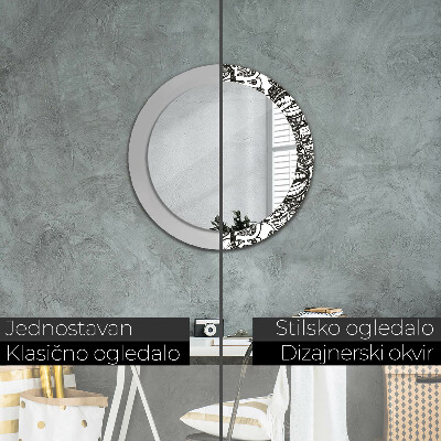 Espelho decorativo redondo Fluido abstrato