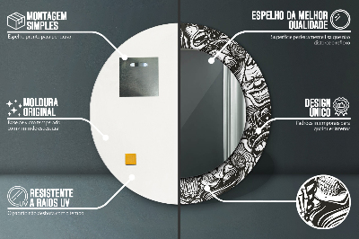 Espelho decorativo redondo Fluido abstrato