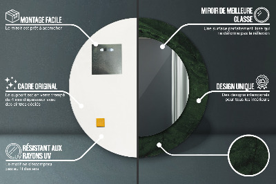 Espelho redondo decorativo Mármore verde