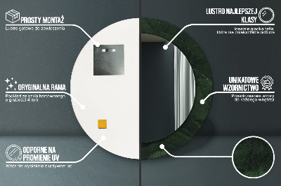 Espelho redondo decorativo Mármore verde