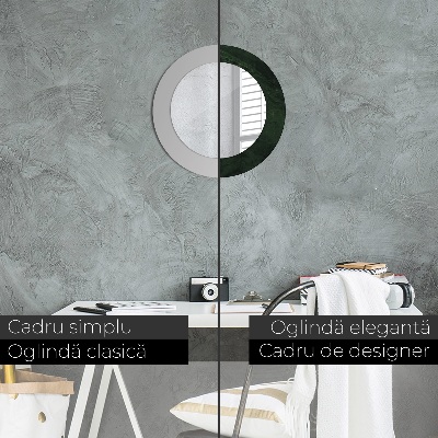 Espelho redondo decorativo Mármore verde