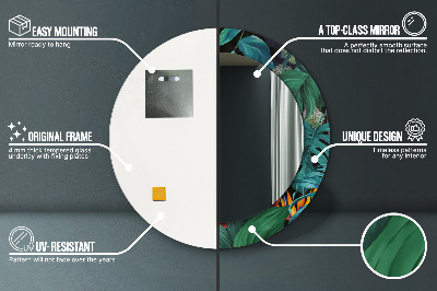 Espelho redondo decorativo Floresta na selva