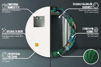 Espelho redondo decorativo Floresta na selva