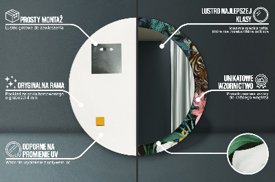 Espelho redondo decorativo Floresta na selva