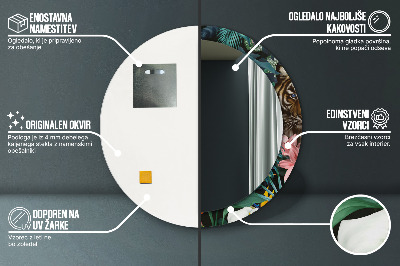 Espelho redondo decorativo Floresta na selva