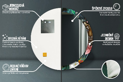 Espelho redondo decorativo Floresta na selva