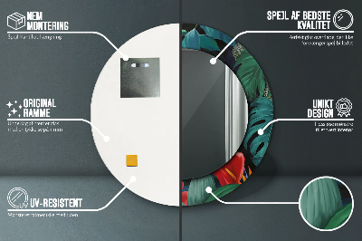 Espelho redondo decorativo Floresta na selva