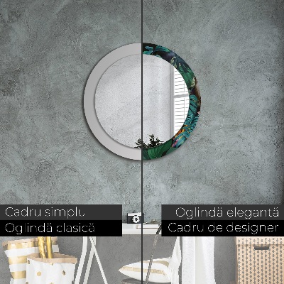 Espelho redondo decorativo Floresta na selva