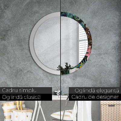 Espelho redondo decorativo Floresta na selva