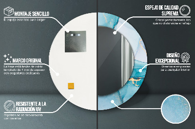 Espelho decorativo redondo Fluido abstrato