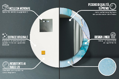 Espelho decorativo redondo Fluido abstrato