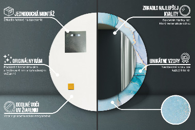 Espelho decorativo redondo Fluido abstrato