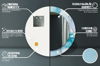 Espelho decorativo redondo Fluido abstrato