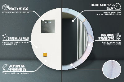 Espelho decorativo redondo Fluido abstrato