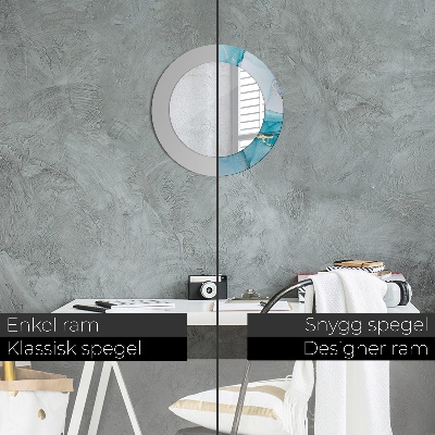 Espelho decorativo redondo Fluido abstrato