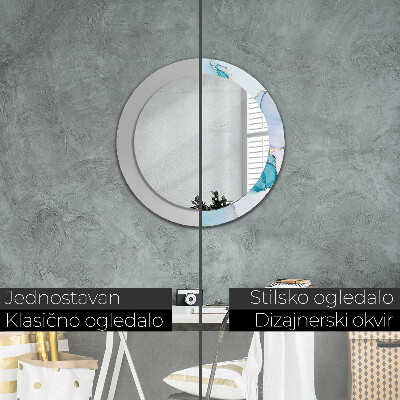 Espelho decorativo redondo Fluido abstrato
