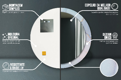 Espelho decorativo redondo Fluido abstrato