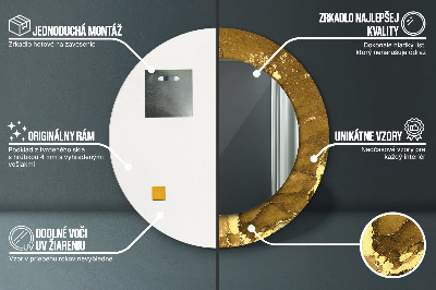 Espelho decorativo redondo Redemoinhos metálicos