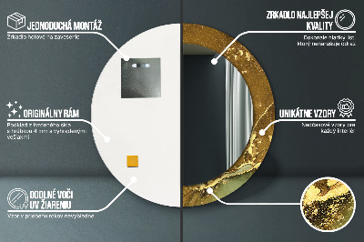 Espelho decorativo redondo Redemoinhos metálicos